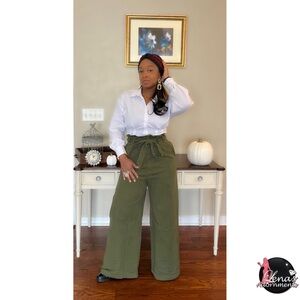 Olive Pants-100% Cotton (From my boutique)